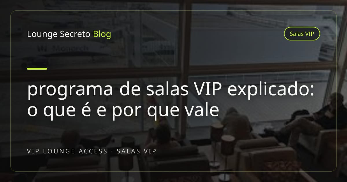 Cartão de acesso e poltrona de sala VIP em fundo escuro